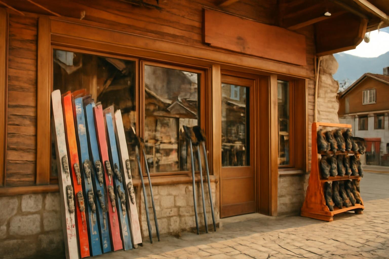 magasin location ski Les Gets exterieur boutique
